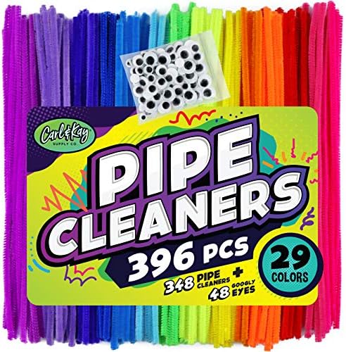 348 צינור ניקוי בתוספת 48 גוגלי עיניים בצבע שניל נובע לילדים קרפט-מטושטש נובע ב 29 צבעים