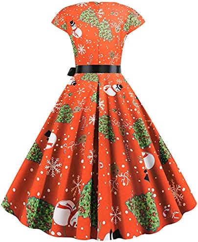שמלת מסיבת קוקטיילים לחג המולד של חג המולד 1950 שרוול סירות שרוול וינטג