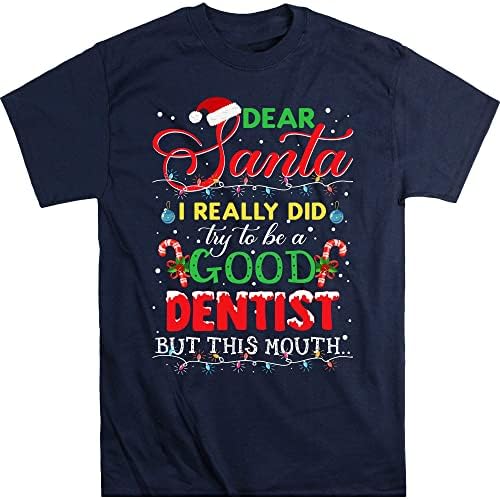Moobla יקרה של רופא שיניים בסנטה חולצת חג מולד, חולצות רופאי שיניים, חולצת רופא שיניים לחג המולד, חולצת חג המולד של רופא שיניים,