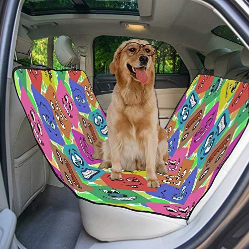 מותאם אישית מצחיק עיצוב סגנון יד נמשך חמוד הדפסת רכב מושב מכסה לכלבים עמיד למים החלקה עמיד רך לחיות מחמד רכב