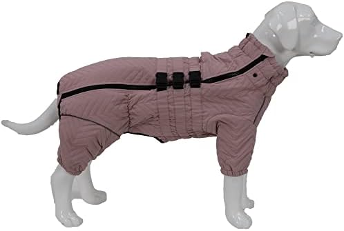 מעיל כלב חם שכבות כפולות אפוד כלב, 11 רגליים מכוסות אטום לרוח אטום לרוח אטום מים אפוד כלב חם