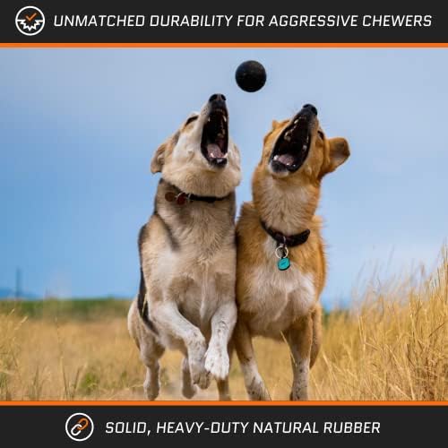 כדור כלב מוצק עמיד במיוחד - ערבות להחלפה לכל החיים - אישור אגרסיבי אגרסיבי - תוצרת ארהב - כלבים בינוניים/גדולים -