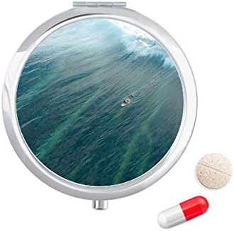 אוקיינוס חול חוף ים גלישה גל תמונה גלולת מקרה כיס רפואת אחסון תיבת מיכל מתקן
