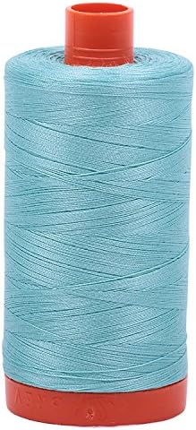 Aurifil Cotton Mako 50WT 1300M 3-חבילה: LT טורקיז + Wedgewood + Med Blue