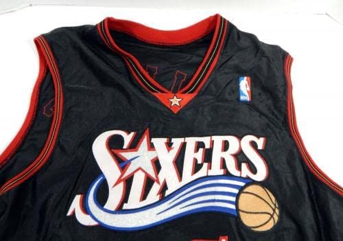 2002-03 פילדלפיה 76ers מונטי וויליאמס 5 המשחק הונפק ג'רזי שחור 48 827 - משחק NBA בשימוש
