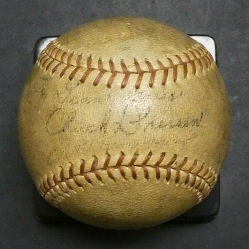 1936 קבוצת סינסינטי אדומים חתמה על בייסבול קיקי קוילר ארני לומברדי מכתב מכתב - כדורי בייסבול עם חתימה