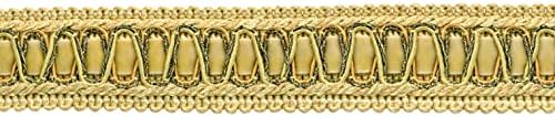 6 חצר ערך חבילה של וינטג '1 אינץ' בינוני וקל צמה צמה זהב קיצונית / סגנון 100HG / צבע: 4875/18 רגל / 5.5 מ '