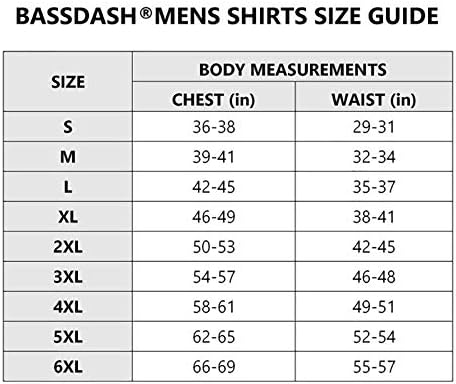 Bassdash FS13M ציד לגברים ביצועי CAMO ביצועים חולצה ארוכה דיג UPF50+