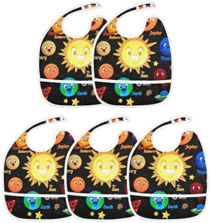 MCHIVIVER PLANET SET SET BIBS BABYS FO TODDLERS BOIN