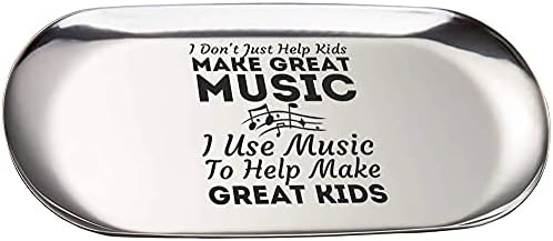 מורה למוזיקה אני לא רק עוזר לילדים להכין מוסיקה מפתח מפתח טבעת טבעת בגודל 7 אינץ 'חתונה