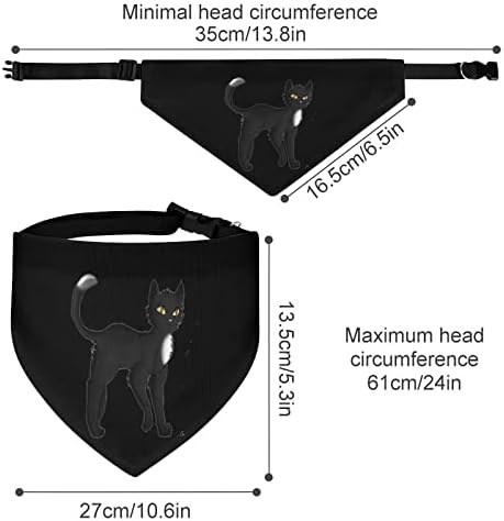 לוחם חתול שחור כלב בנדנה מתכוונן צווארון חיות מחמד צעיף משולש חמוד קרכיט לחתולי כלבים