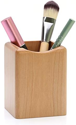 קופסת עט עץ של ANNCUS מארגן שולחנות מרובה שימושים אקו תיבת אחסון עץ טבעי לקוסמטיקה/מקלות אכילה נייחים -מיכל -