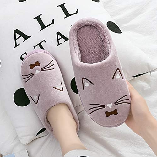 TJLSS נשים גברים חתולים מצוירים חמים בחיתולי הרצפה ללא נעליים נעליים מקורות נשים נעלי כותנה חמות מקורות