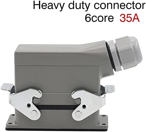 GANDE 1PCS H16B-HSB -006-1 6 ליבה תקע מחבר אוויר כבד בצד לאבזם כפול 35 A500V חיבור בורג
