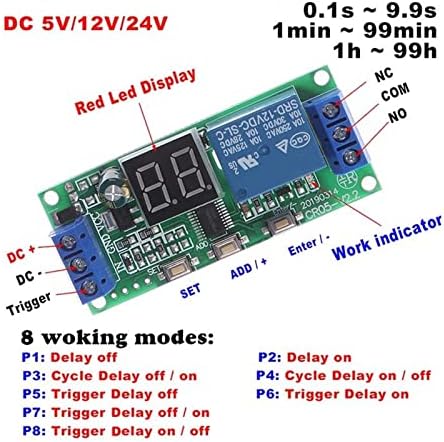 ZAAHH 1PCS DC 5V / 12V / 24V Multifunction Time Digital Time Infinite Decuce Module TIMER מודול