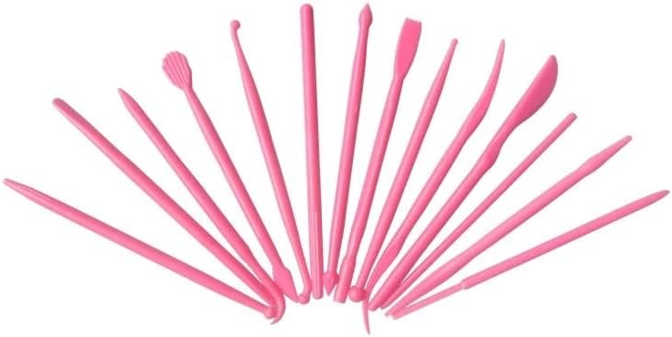 פלסטיק פיסול כלים 14 יחידות מיני פיסול יצק פרח דגם גילוף קבוצת רך חרס חימר עיצוב עט