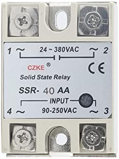 ממסר מצב מוצק של PCGV SSR 10AA 25AA 40AA בקרת AC AC מעטפת לבנה שלב יחיד ללא כיסוי פלסטיק כניסה AC 90-250V