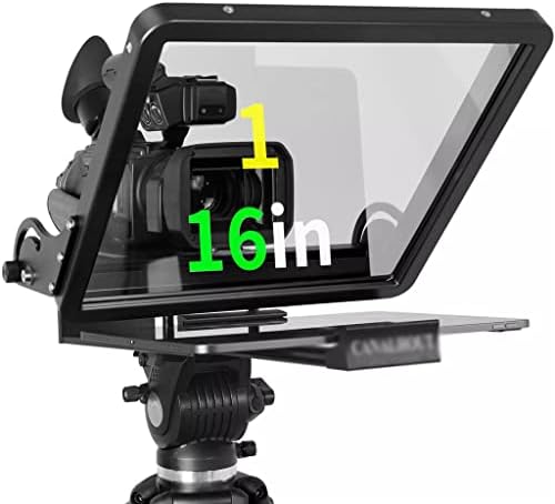 LMMDDP 16 טלפרומפטר אוניברסלי לכל הטאבלטים/iOS, מצלמת וידאו/DSLR, מורכב מראש, 70/30 קורות פיצול זכוכית עם טוט
