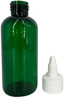 4 גרם בקבוקי פלסטיק בוסטון ירוקים -12 חבילה לבקבוק ריק ניתן למילוי מחדש - BPA בחינם - שמנים אתרים - ארומתרפיה
