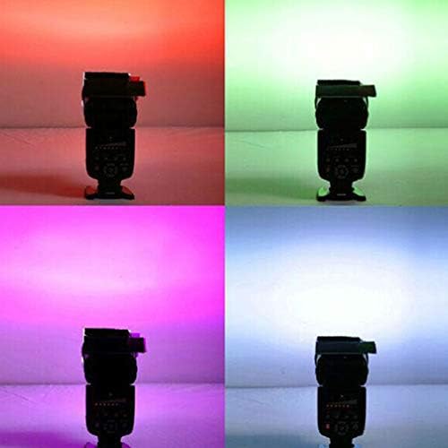 ג'ל נצנצים של Solustre 24 PCS 12 צבעים ערכת פילטר 2 סט פלאש תאורת פלאש ג'ל ערכת סינון ג'ל שקוף תיקון צבע תאורה סרטים