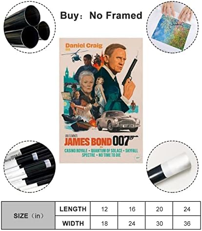 Loebke James Bond 007 קזינו רויאל סרט עטיפת סרט פוסטר מגניב פוסטר דקורטיבי ציור דקורטיבי כרזות קיר קיר ואמנות תמונה מודרנית