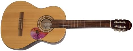 ג 'ימי פייג' חתם על חתימה בגודל מלא פנדר גיטרה אקוסטית עם ג 'יימס ספנס אימות ג' יי. אס. איי קואה - לד זפלין