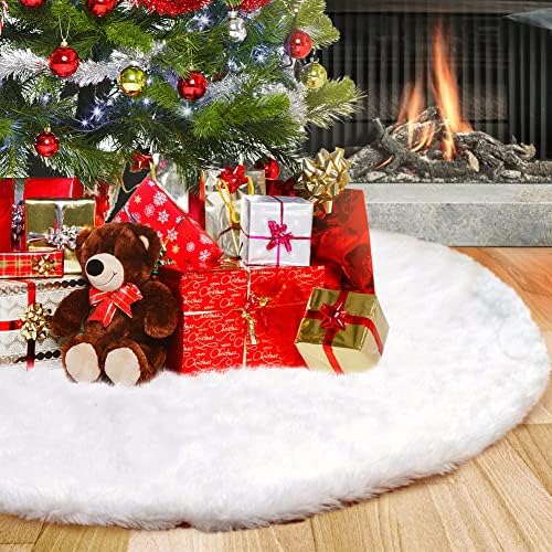 חצאית עץ חג המולד של קוקוהומי, מחצלת עץ חג המולד של קטיפה רכה 35 מחצלת עץ חג המולד, קישוטי עץ לחג המולד לחג המולד
