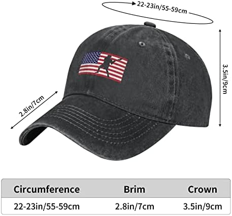 כובע דגל אמריקאי של וולדיאל לקרוס, דגל ארהב מתכוונן כובע בייסבול רטרו וינטג 'לנשים