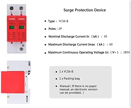 AMSH YCS6 Series AC SPD 2P 385V מגן מגן על מגן מגן על מכשיר מעצר במתח נמוך מתח נמוך