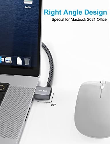 Xaosun זווית ימנית HDMI 2.0 כבל 6.6 רגל, כבל HDMI של 90 מעלות עבור MacBook Pro 2021,18GBPs תמיכה במהירות גבוהה