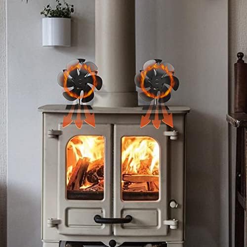 2018 עץ תנור מאוורר, 6 להבי עץ תנור מאוורר חום מופעל, אח מאוורר עבור עץ שריפת תנור, חום מופעל מאוורר עבור עץ/גז