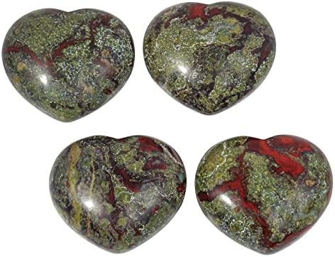 Loveliome דרקון טבעי אבן בדם אהבה כיס דקל אבן ריפוי צ'אקרה אבן אנרגיה