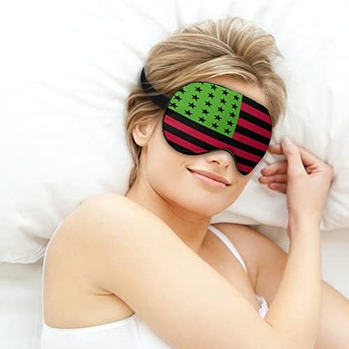 דגל פאן אפריקני אמריקאי ישן מסכת עיניים מכסה עיניים חמוד גוון עין לילה מצחיק עם רצועה מתכווננת לגברים נשים