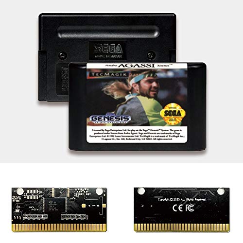 Aditi Andre Agassi Tennis - USA Label FlashKit MD Electroless Card Gold PCB עבור קונסולת משחקי וידאו של Sega Genesis