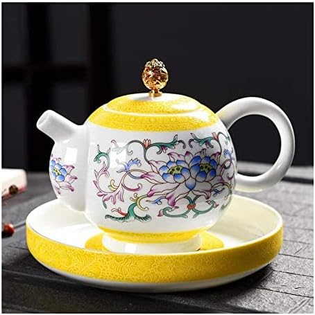 קומקום עם מסננת פרח קומקום סיר קרמיקה עם צבע פסטל תה סט תה עם פילטר תה שחור סיר יחיד E360 מל קומקום