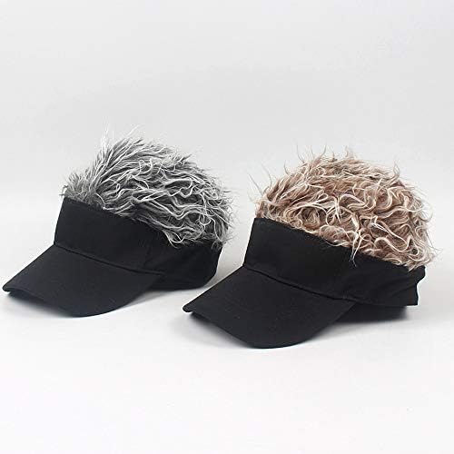 כובע בייסבול שיער מזויף של Yekeyi עם שערות ממוסמרות פאות אופניים אופניים אופניים כובע מזויף שיער מזויף מגן פאה