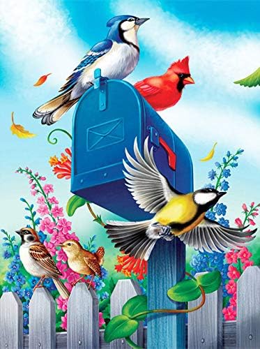 QGHZSCS צבע לפי מספרים ציור דיגיטלי פרחי ציפורים DIY DIE DECER B5