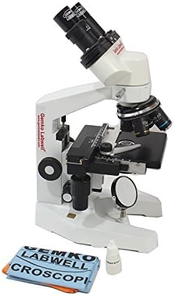 Gemkolabwell משקפת משקפת 1500x ביולוגיה מורכבת מיקרוסקופ W יעדים שחורים