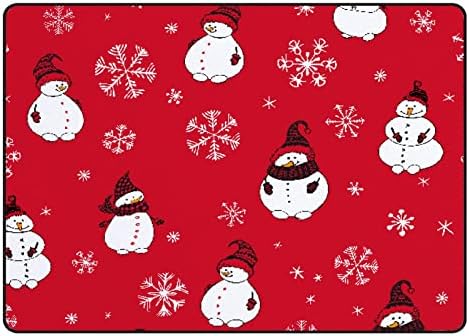 Xollar 80 x 58 בשטיחים גדולים של ילדים שטיחים שלג לחג המולד פתיתי שלג על משתלת אדומה רך פליימאט שטיח פליימאט לחדר שינה לחדר