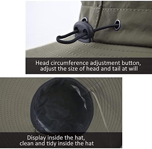 Hillmill Mens/Womens Sun Hat Upf50+, רשת מתקפלת עמיד למים כובעי דלי שוליים לדיג, טיולים רגליים, צבא קמפינג ירוק