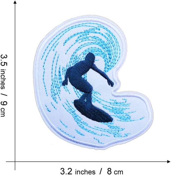 גלישה טלאי ספורט הרפתקאות חיצוניות גלישה גל ים ברזל רקום על תפירה על טלאים אביזרי בגדים DIY