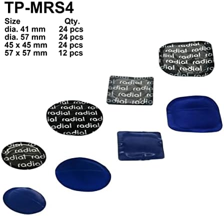 ZERINT TP-MRS4 ערכת תיקון צמיגים רדיאליים 84 PCS, DIA. 1 5/8 24 יח ', דיא. 2 1/4 24 יח', 1 3/4 x 1 3/4 24 יח 'ו -2 1/4 x 2