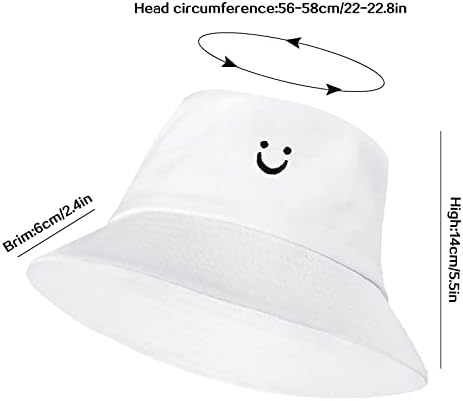 כובע דלי דלי סמיילי סמיילי כובע דייג רקום לטיולים חוץ חיצוני