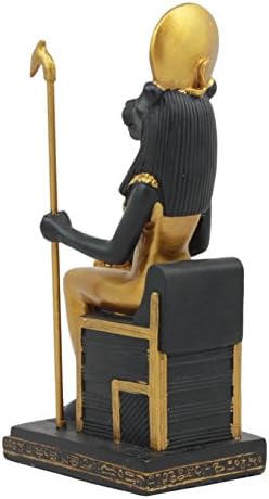 אלילים ואלות מצריות קלאסיות קלאסיות יושבות על פסל כסא אלים של שליט מצרים של פסלון דקורטיבי של האנושות