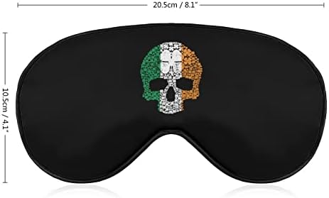 גולגולת גולגולת סנט פאדי סנט פטריק אירלנד מסכת עיניים עם רצועה מתכווננת לגברים ונשים לילה נתיב שינה