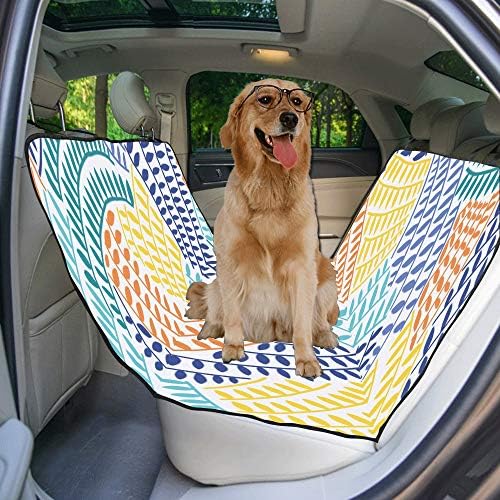 כיסוי מושב כלב מותאם אישית עיצוב קומפקטי סגנון חמוד רטרו הדפסת רכב מושב מכסה לכלבים עמיד למים החלקה עמיד רך לחיות מחמד