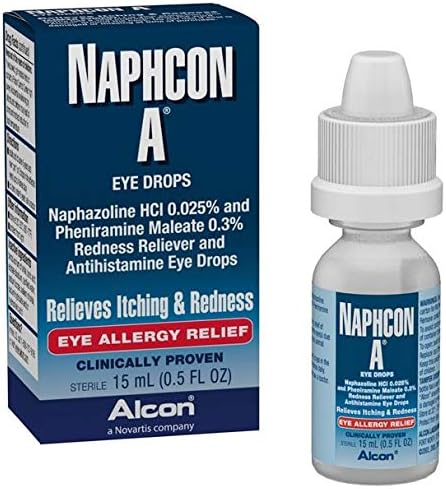 טיפות עיניים של NAPHCON-A, 15 מל, 2 ספירה