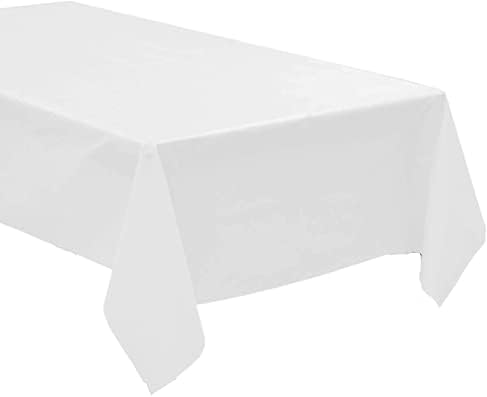 3 מארז מלבן מפת שולחן מפלסטיק 54 איקס 108& 34; כיסוי שולחן חד פעמי פרימיום לחתונה יום הולדת למסיבה