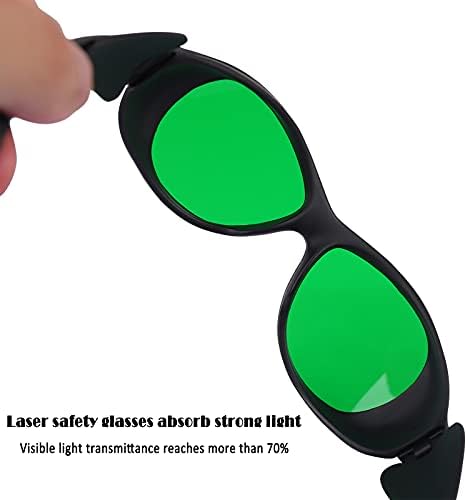 אורטור 180-750 ננומטר חריטה משקפי מגן משקפי בטיחות תעשייתיים זכוכית-ירוק-ירוק