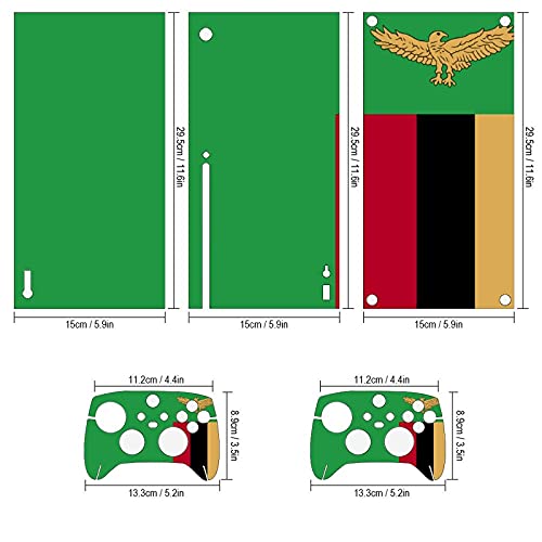 דגל זמביה Xbox Series Console ו- Controller Skins